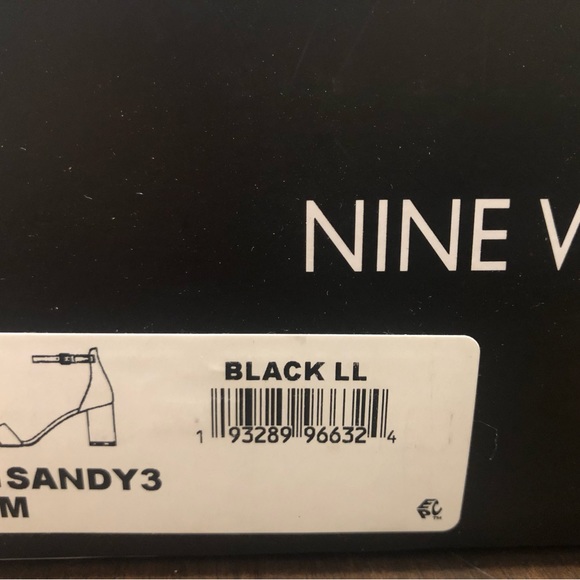 Nine West Black Strap Sandy3 Sandals block heel 9M- NEW - Picture 6 of 7